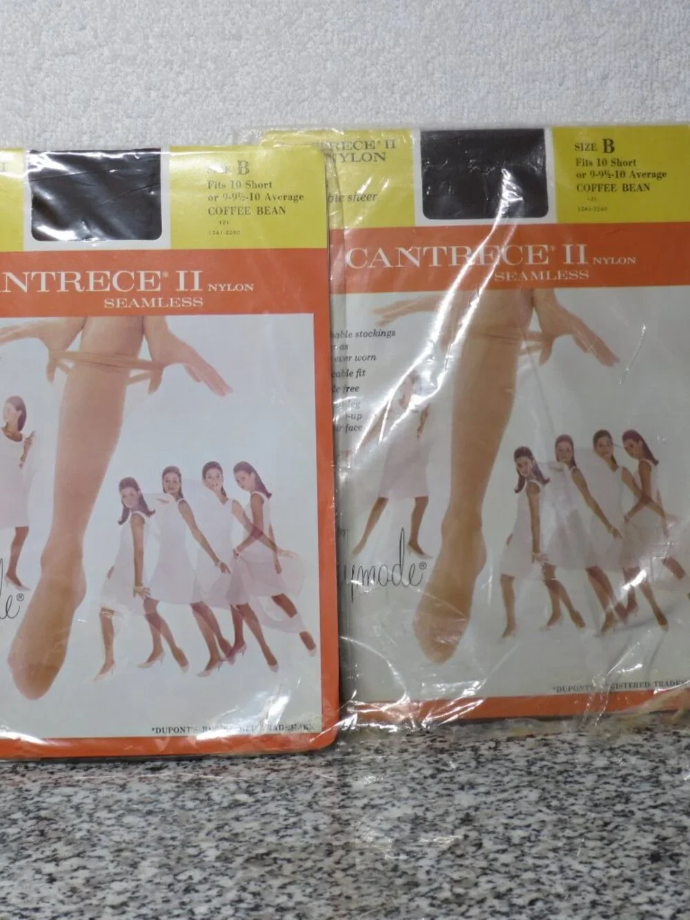 VINTAGE Cantrece II Nylon Seamless StockingsIn Original Package TWO PKGS